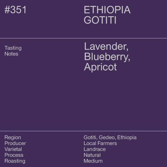 #351 Ethiopia Gotiti | Single Origin APRIL Series