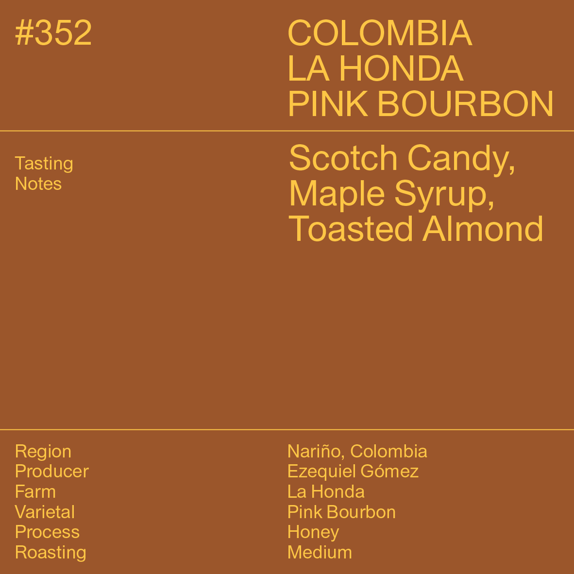 #352 Colombia La Honda Pink Bourbon | Single Origin MAY Series